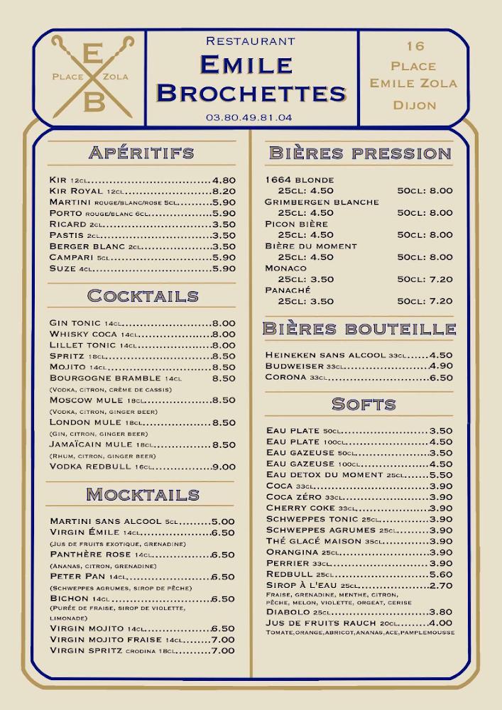 L'Emile Brochettes - Menu Image 1